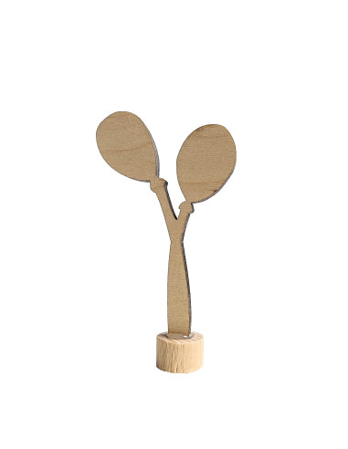 Ballon steker roze/paars