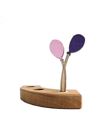 Ballon steker roze/paars