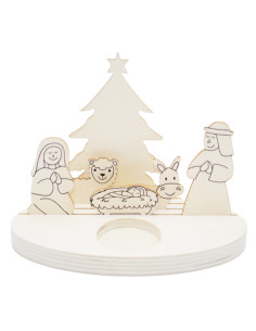 Kerststal kaarsenhouder