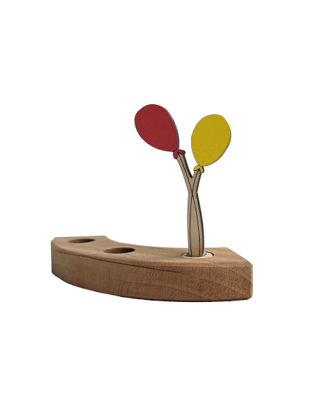 Ballon steker geel/rood