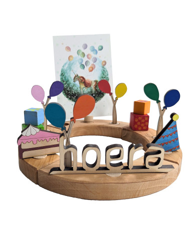 Ballon steker geel/rood