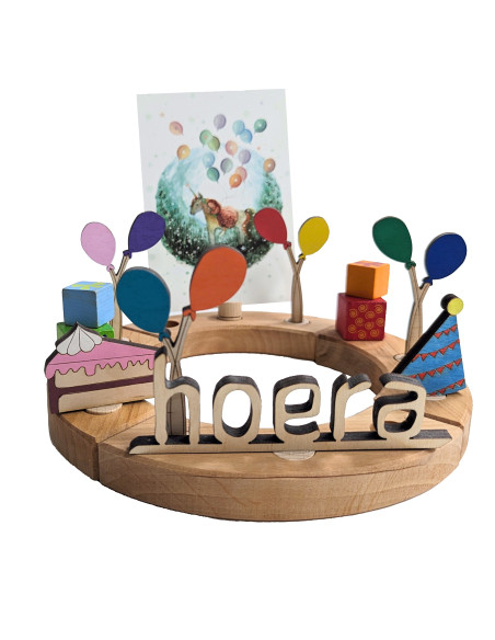 Ballon steker geel/rood