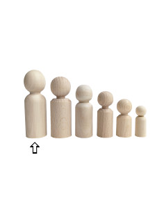Peg doll recht 90 mm 2