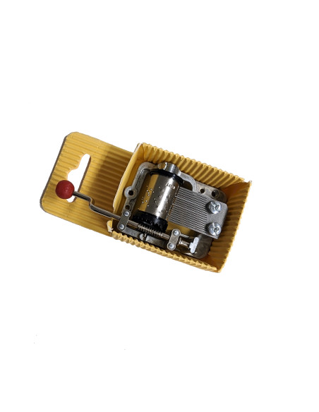 Muziekdoosje daar wordt aan de deur geklopt