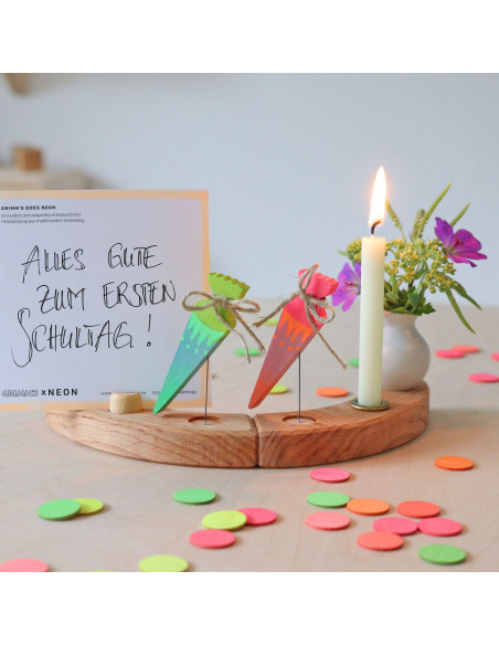 Roze snoepzak steker