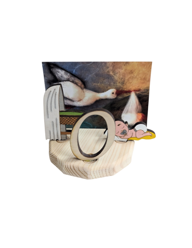 Cijfer 0 naturel steker