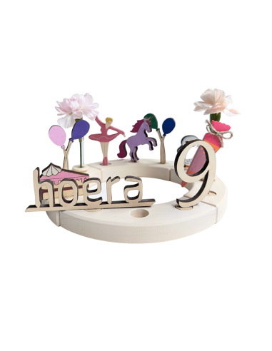 Cijfer 9 naturel steker