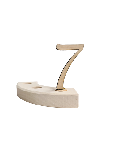Cijfer 7 naturel steker
