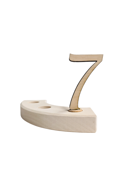 Cijfer 7 naturel steker