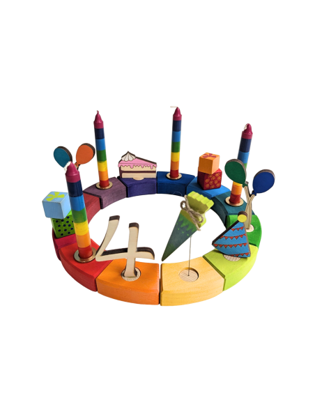 Cijfer 4 naturel steker