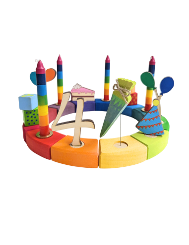 Cijfer 4 naturel steker