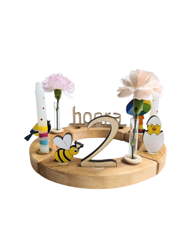 Cijfer 2 naturel steker