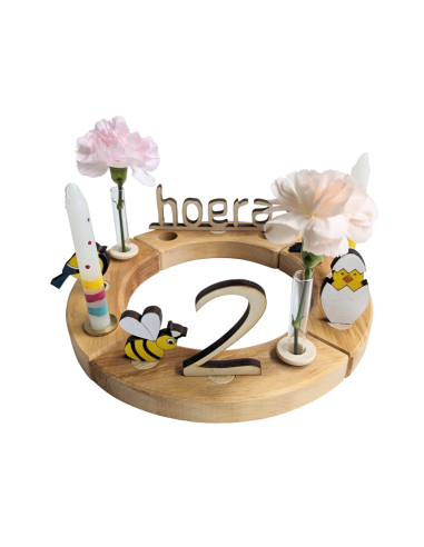 Cijfer 2 naturel steker