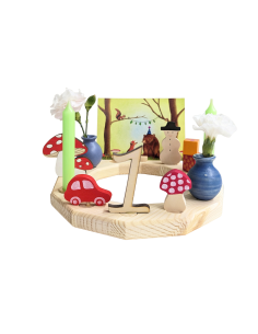 Cijfer 1 naturel steker 2