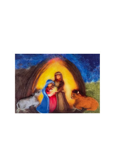 Ansichtkaart Kerststal Het wol Feetje