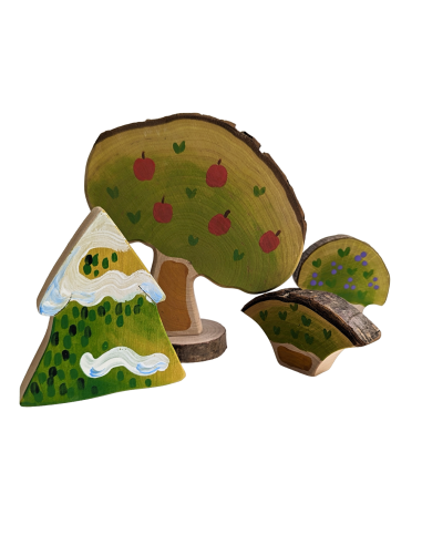 Zomer-, winterbomen set