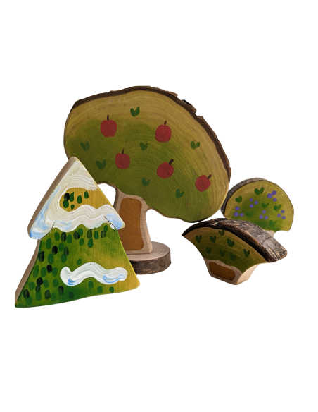 Zomer-, winterbomen set