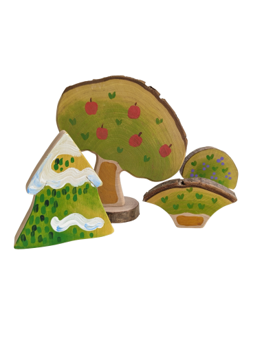 Zomer-, winterbomen set