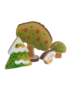 Zomer-, winterbomen set