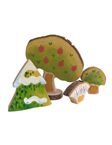 Zomer-, winterbomen set