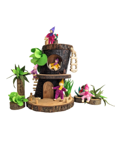 Houtblok plantenset 2