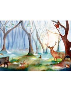 Ansichtkaart winters bos Dorothee Brunner