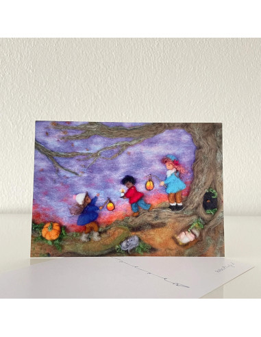 Ansichtkaart lampionnen Het Wol Feetje