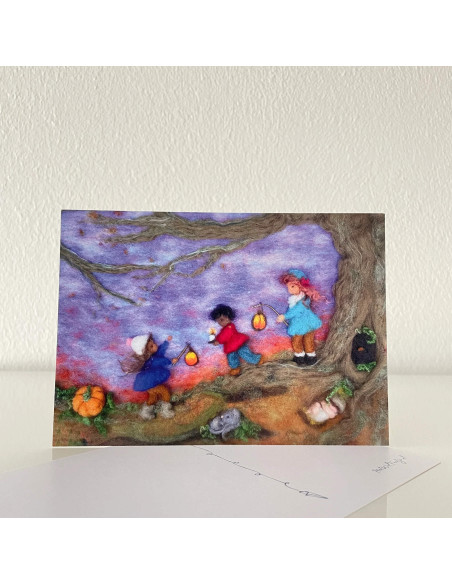 Ansichtkaart lampionnen Het Wol Feetje