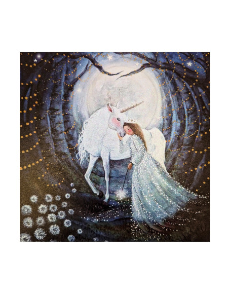 Eenhoorn plaat voor seizoenslamp Bijdehansje