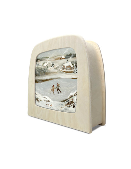 Schaatsen plaat voor seizoenslamp Robin Pieterse