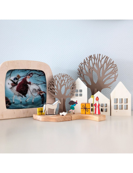 Pietenpret plaat voor seizoenslamp Bijdehansje