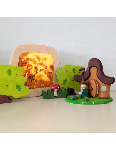 Eikenboom plaat voor seizoenslamp Ann Galland