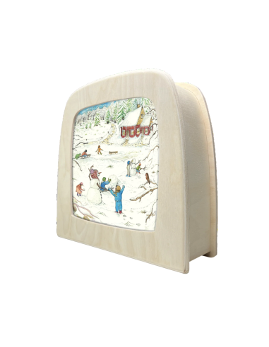 Sneeuwpret plaat voor seizoenslamp Eentje van...