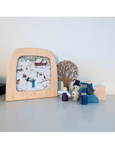 Sneeuwpret plaat voor seizoenslamp Eentje van...
