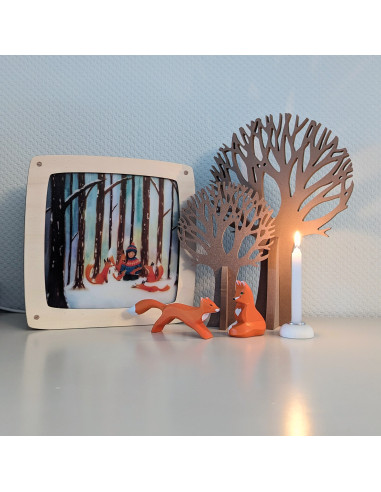 Winters bos plaat voor seizoenslamp Esther Bennink