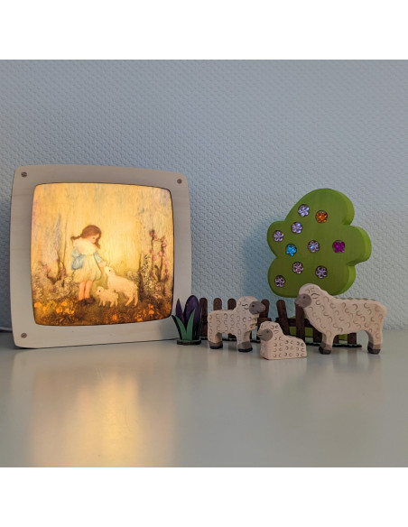 Lammetjes plaat voor seizoenslamp Ann Galland