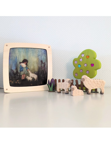 Lammetjes plaat voor seizoenslamp Ann Galland