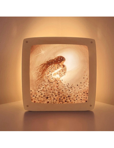 Moederliefde plaat voor seizoenslamp Bijdehansje