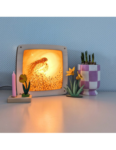 Moederliefde plaat voor seizoenslamp Bijdehansje