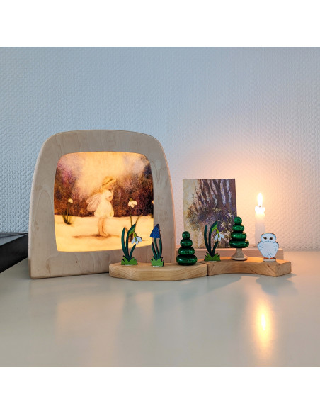 Sneeuwklok elfje plaat voor seizoenslamp Ann Galland