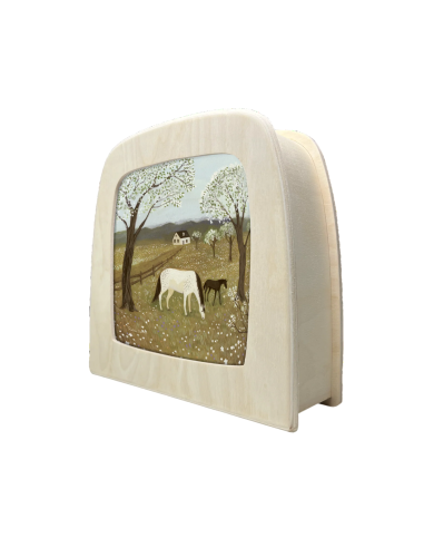 Lente paardenweide plaat voor seizoenslamp...