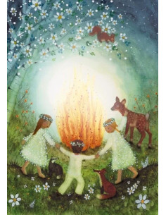 Ansichtkaart Sint Jansfeest Bijdehansje