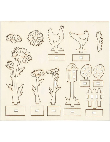 Knutsel kippen tafereel