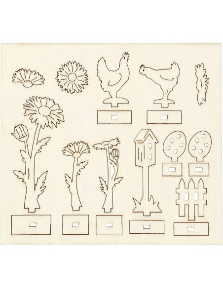 Knutsel kippen tafereel