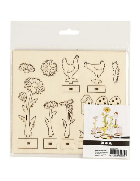 Knutsel kippen tafereel