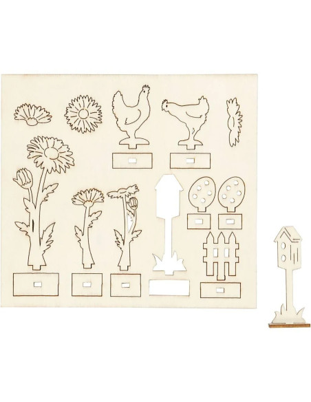 Knutsel kippen tafereel