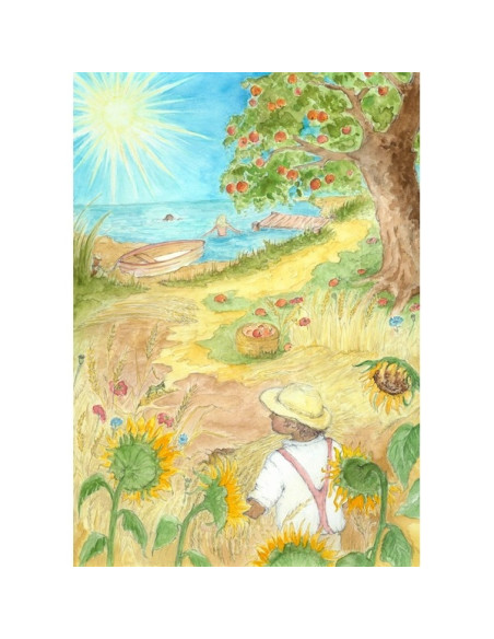 Ansichtkaart zomeroogst Margo Heine