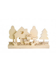 Hertjes in bos 3D
