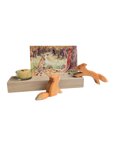 Kaarthouder met waxinelichtje