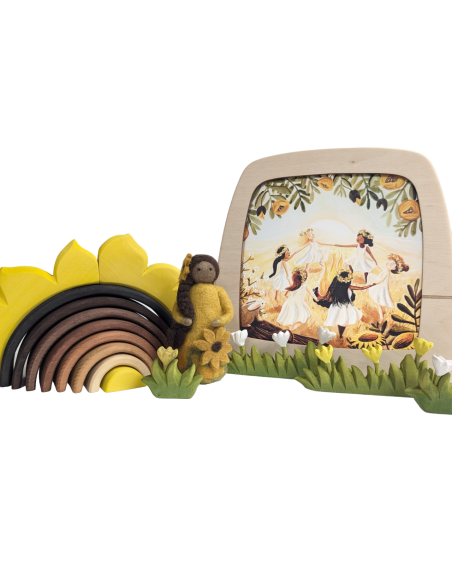 Vilten bloemenfee zonnebloem